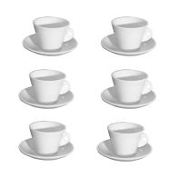 Servizio da 6 tazze da Tè con piattini in ceramica