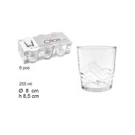 Bicchieri da acqua in vetro Olas 255ml - 6pz
