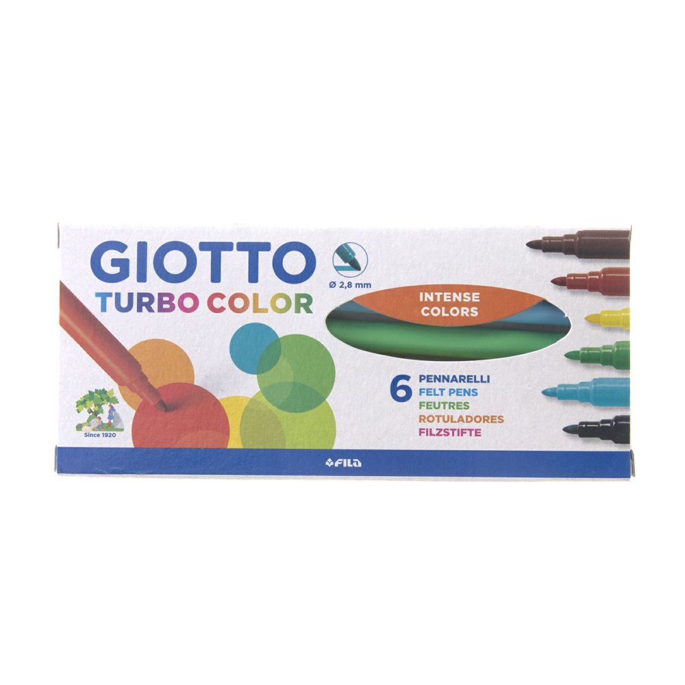 Giotto Turbo Color Pennarelli a punta fine 6 pezzi