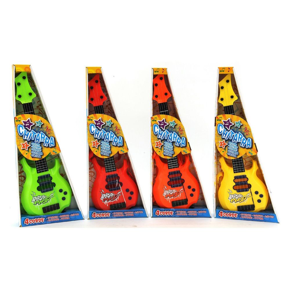 Chitarra giocattolo a 4 corde con tracolla