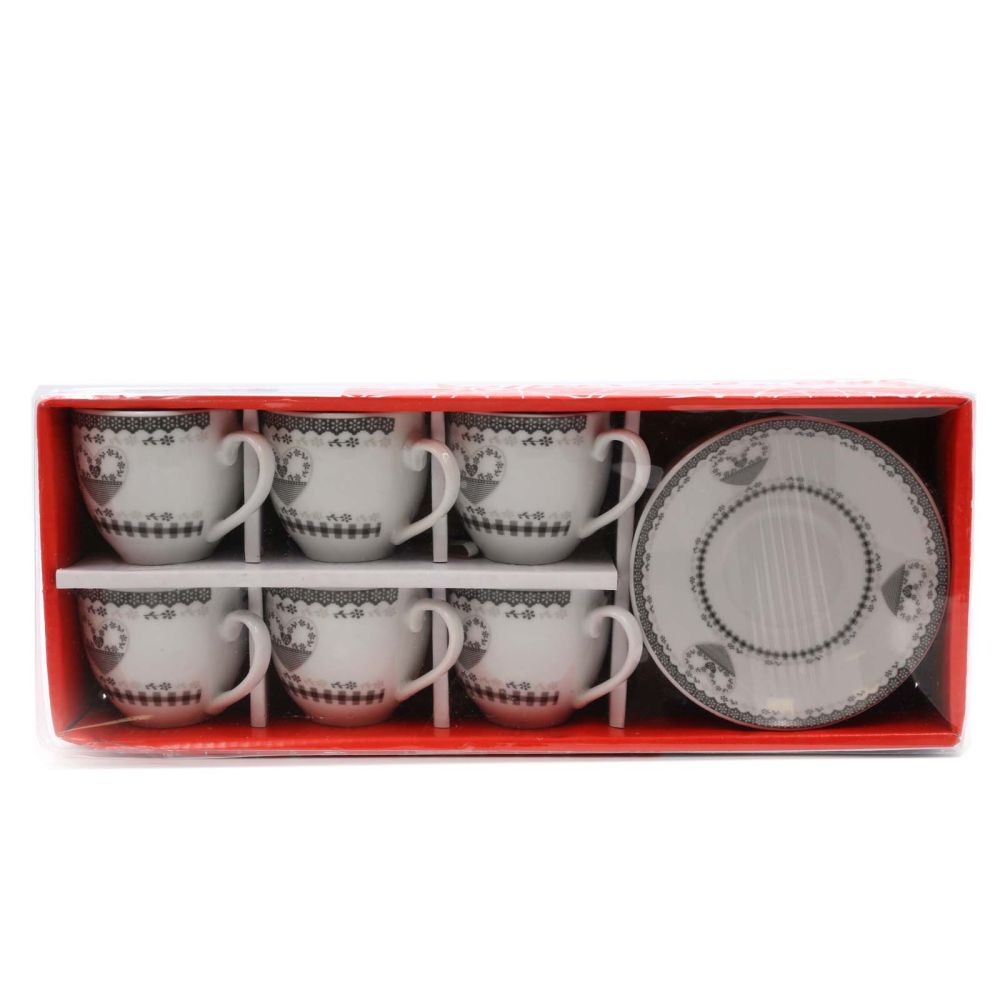 Confezione 6 tazzine caffè impilabili in porcellana bianca professionale  bar