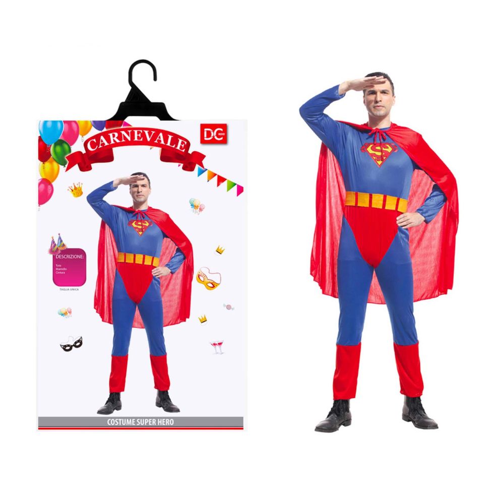 LICENZA SUPERMAN MUSCLE Camicia Adulto Uomo Fantasia Costume Halloween EUR  41,52 - PicClick IT