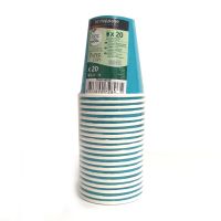 Bicchieri monouso Turchesi in carta riciclabile 20cl -20pz-3353890728965