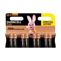 Duracell Plus 8 pile Stilo AA 1.5V-5000394141445
