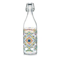 Bottiglia in vetro tappo ermetico Lory 1lt Valencia-8001691380527