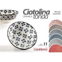 Ciotola in ceramica decorata Ø11x3.5cm - Casablanca-8025569737312