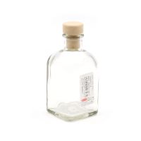 Bottiglia piccola in vetro base quadrata e tappo in plastica 125ml-8435509127972