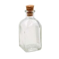Bottiglia in vetro base quadrata e tappo in sughero 62.5ml-8435509157887