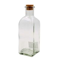 Bottiglia in vetro base quadrata e tappo in sughero 500ml-8435509158174