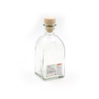 Bottiglia in vetro base quadrata e tappo in plastica 250ml-8435509175379