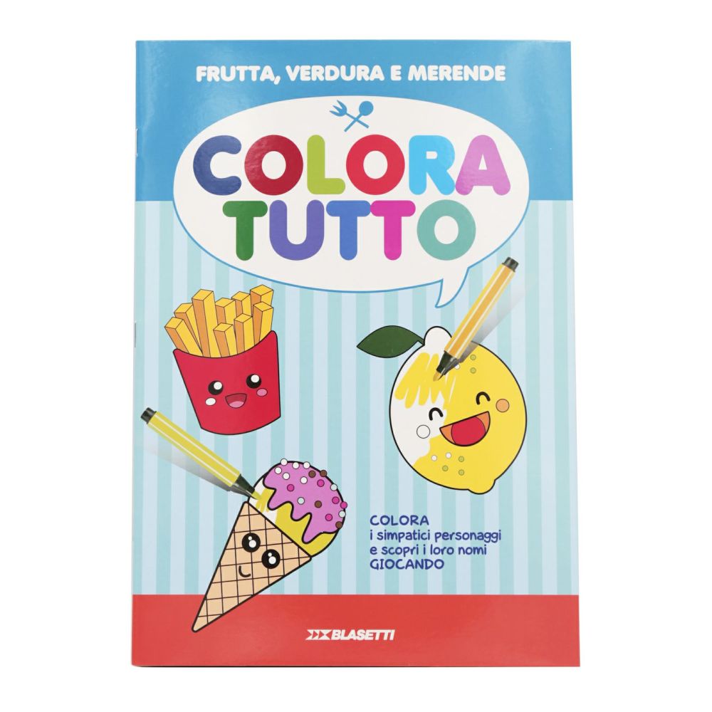 Album per bambini da colorare Frutta e Verdura