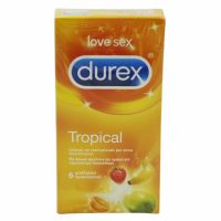 Profilattici alla frutta Durex Tropical, 6 pezzi-5038483445235