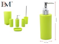 Dispenser per Sapone Giallo Fluo in Plastica Satinata - Ø6.7x20cm-636946720773